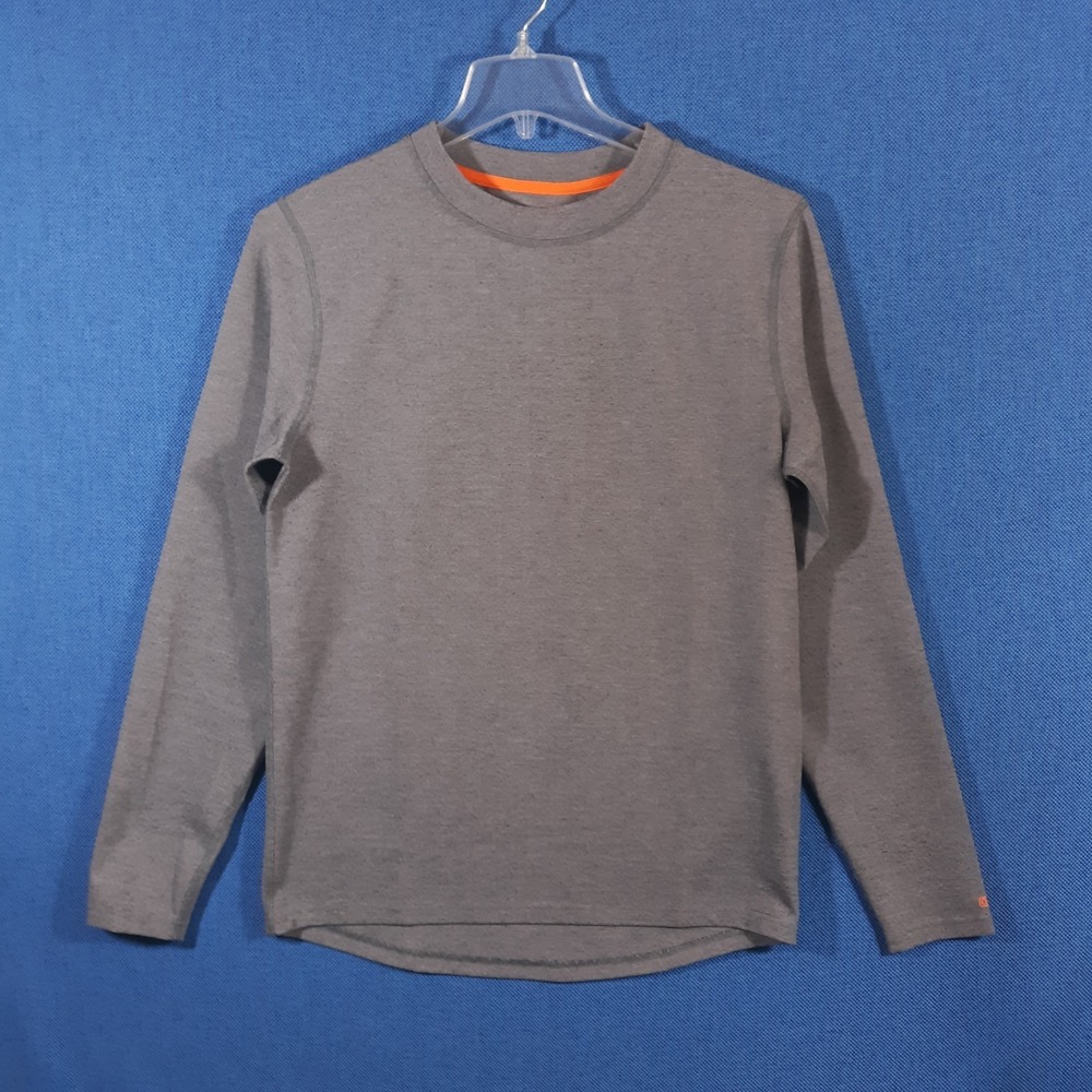 Omni-Wool Sweatshirt Mens Large Gray Knit Crew Neck Pullover Outdoor